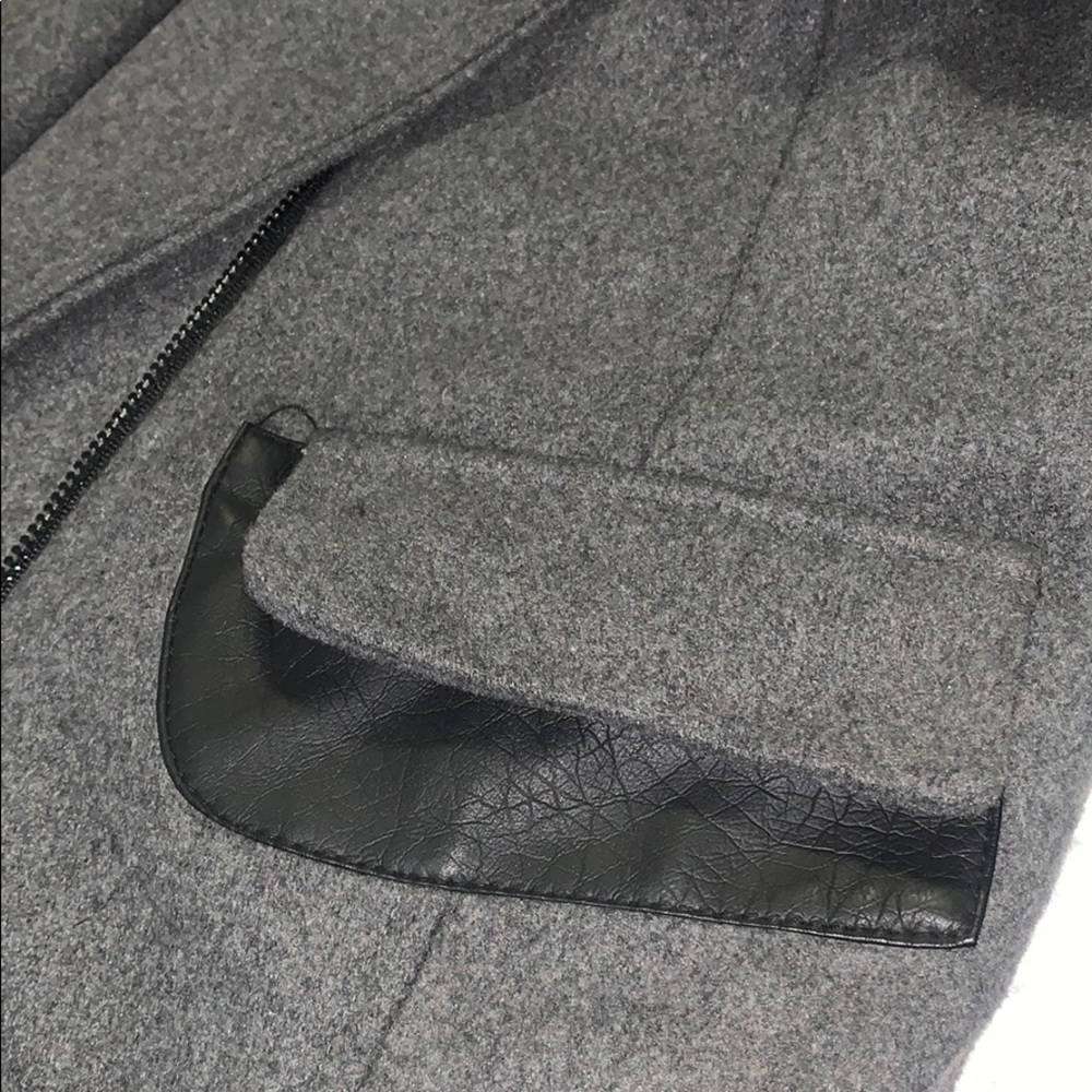 Wool & Leather coat - Picture 7 of 8